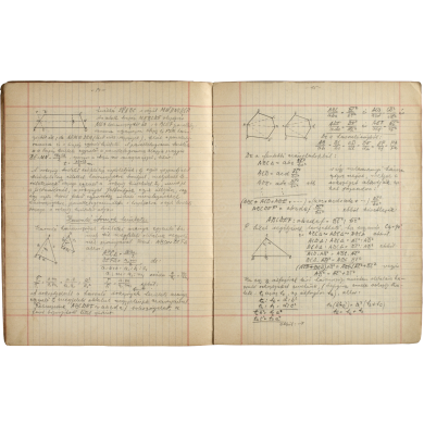 Fekete László gimnáziumi matematika füzete