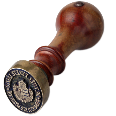 Olajfestékes közjegyzői bélyegzője