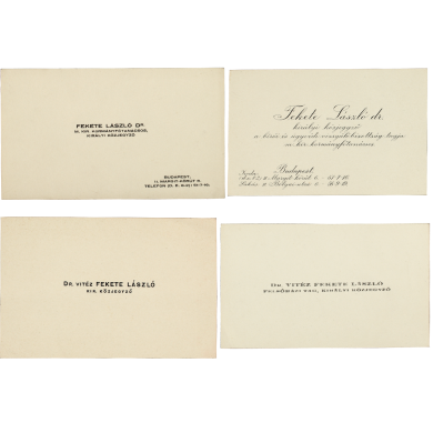 Fekete László névjegyei 1.